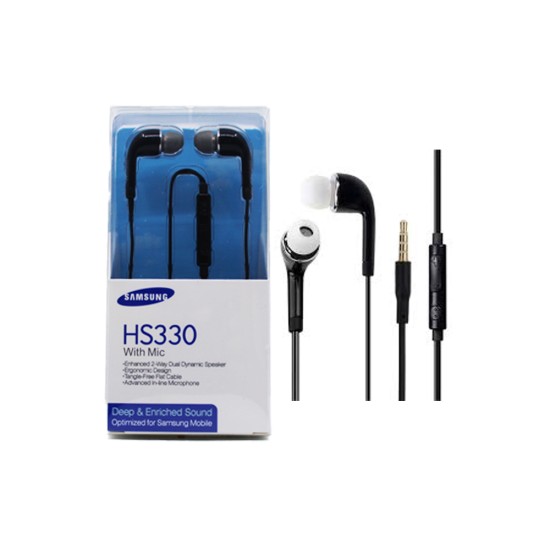 SAMSUNG EAR PHONES WITH MIC HS330 BLACK SAMSUNG EAR PHONES WITH MIC HS330 BLACK